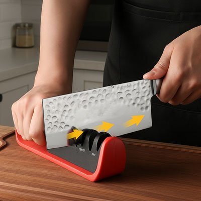 Aiguiseur de couteaux design compact