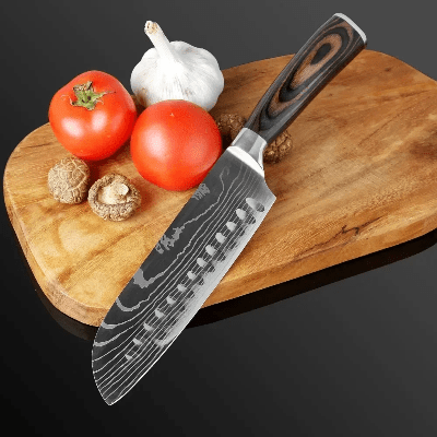 Couteau de cuisine - DamascusKitchenKnives™ - Couteau Santoku G - Cuisine Précise