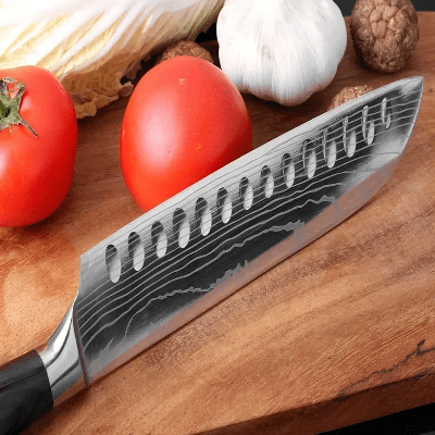 Couteau de cuisine - DamascusKitchenKnives™ - Couteau Santoku G - Cuisine Précise