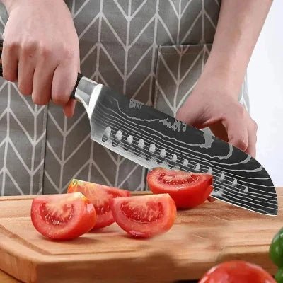Couteau de cuisine - DamascusKitchenKnives™ - Couteau Santoku G - Cuisine Précise